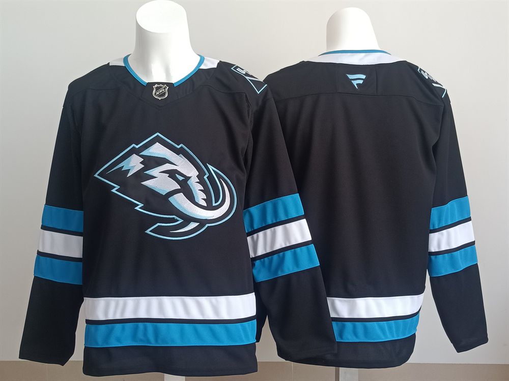 Men 2025 Utah Hockey Club Blank Black Home Premier Player NHL Jersey